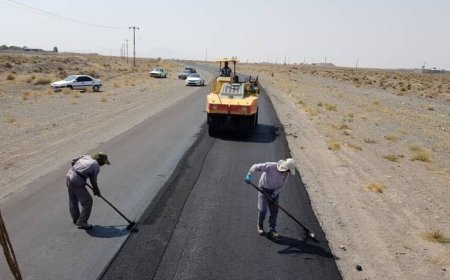 آسفالت معابر روستای حجت اباد منطقه توکهور وهشتبندی