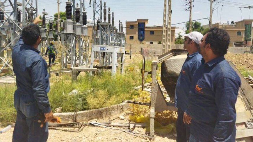 حادثه آتش سوزی در ایستگاه برق سراج شیراز