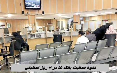 نحوه فعالیت بانک ها در 7 روز تعطیلی