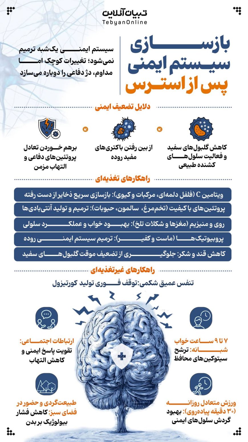 بازسازی سیستم ایمنی پس از استرس