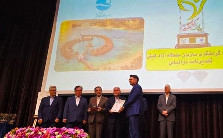 کیش برگزیده نشان الماس جایزه ملی تعالی صنعت گردشگری ۱۴۰۴ شد