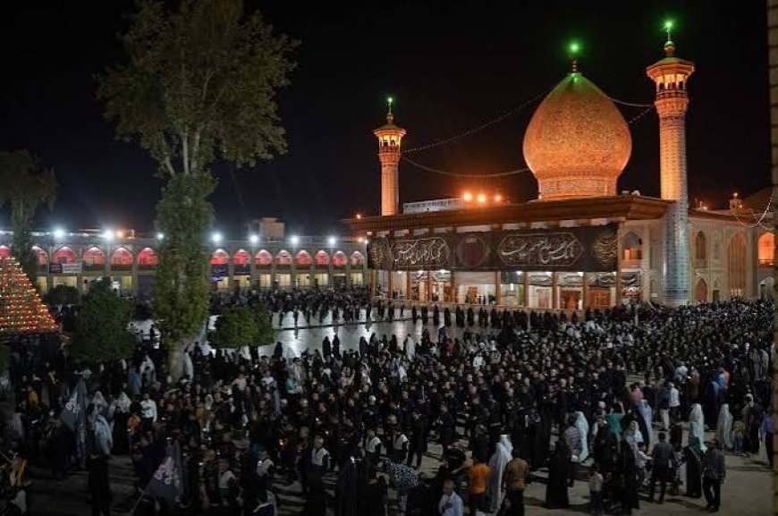 حرم شاهچراغ(ع) در سوگ بانوی دو عالم؛ عطر فاطمیه در شیراز می‌پیچد